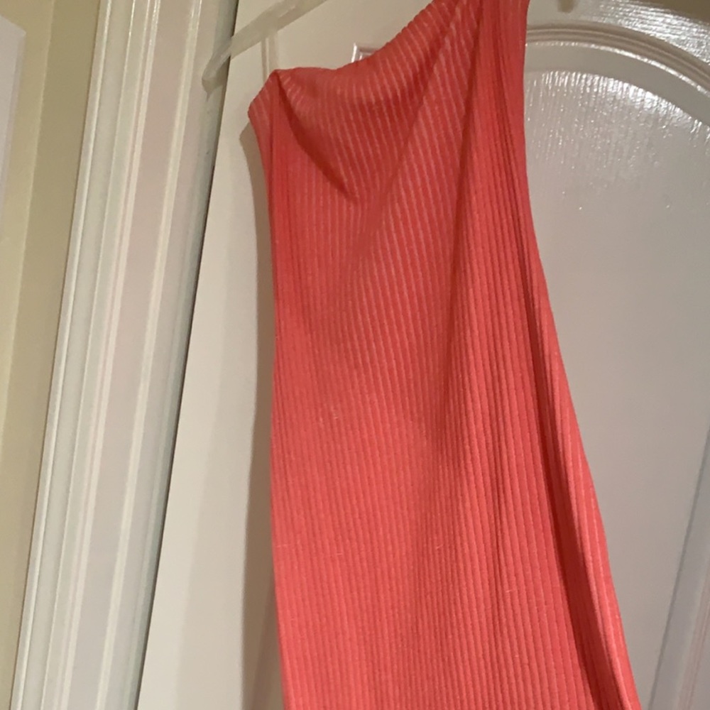 long pink strapless maxi dress